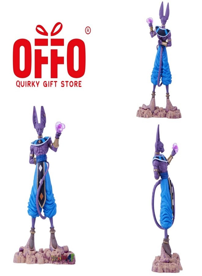 Offo Dragon Ball Z Anime Beerus Polyvinyl Chloride Action Figure| Lightweight And Attractive Durable Toy Figures For Home Decors Office Desk And Study Table,Multicolor,10 X 5 cm - Image 4